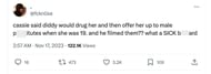 Details revealed about the model's relationship with Diddy as the lawsuit creates a rage amongst the social media users. (Image via Twitter)